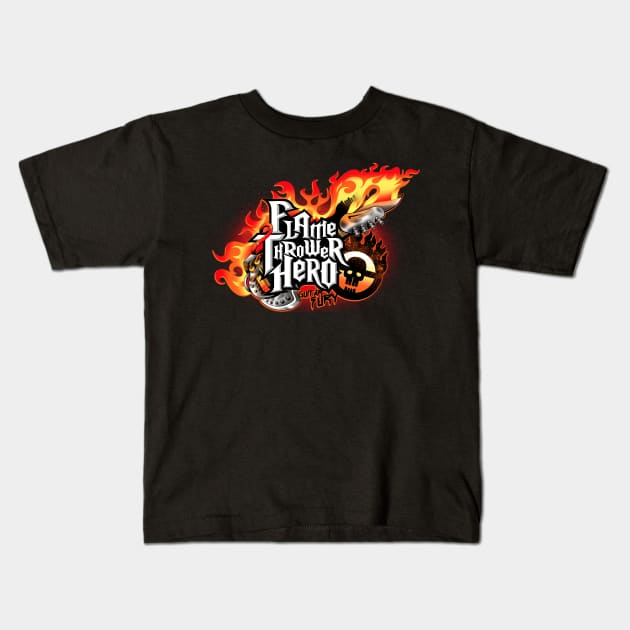 Flamethrower Hero Kids T-Shirt by JayHai